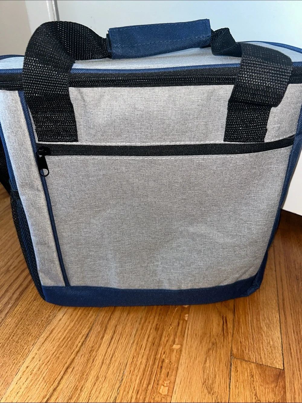 Blue and Grey New Spacious Insulated Cooler Beach Bag 12x16